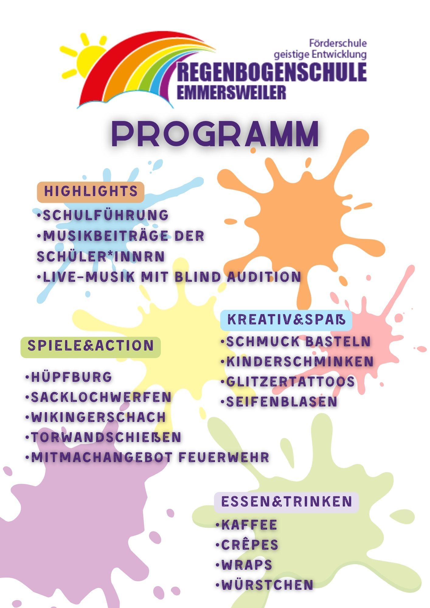 Herzliche Einladung zum Schulfest der Regenbogenschule - Bild 2